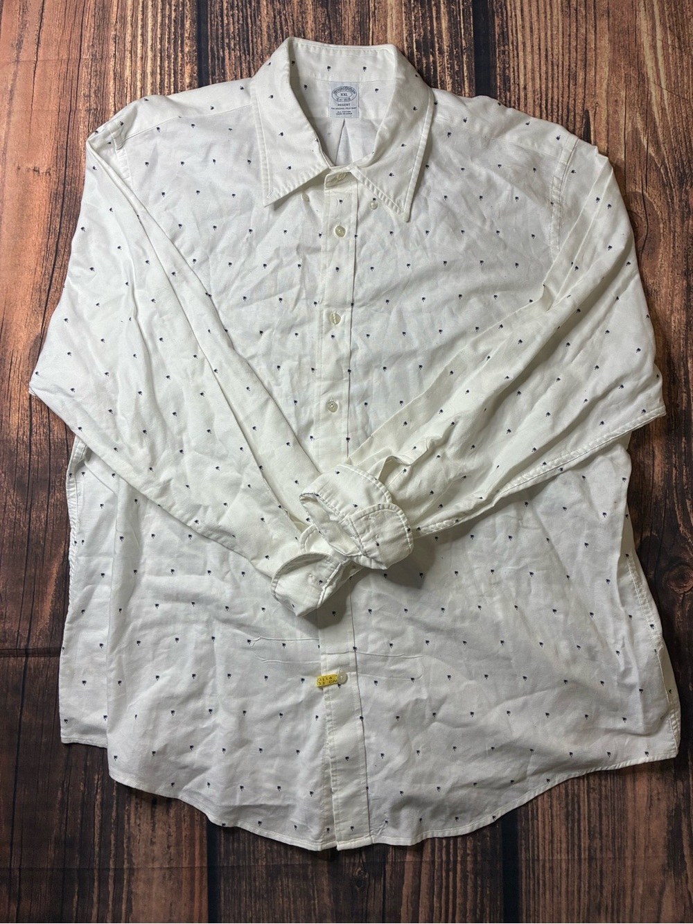 Men's White brooks brothers Patterned Button-Up Shirt